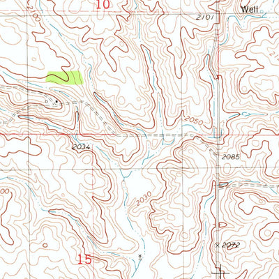 United States Geological Survey Schell Buttes SW, ND (1979, 24000-Scale) digital map