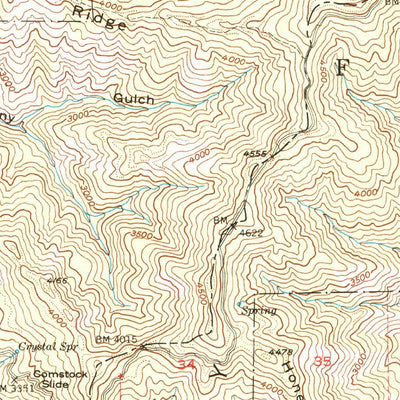 United States Geological Survey Schell Mountain, CA (1950, 62500-Scale) digital map