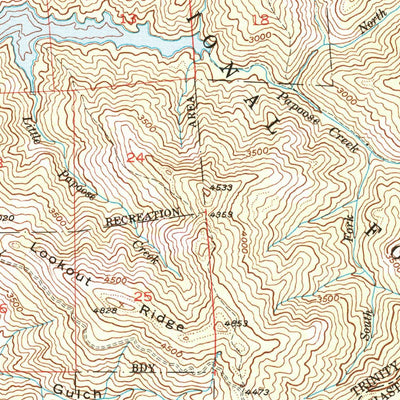 United States Geological Survey Schell Mountain, CA (1950, 62500-Scale) digital map