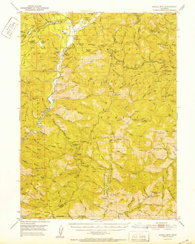 United States Geological Survey Schell Mountain, CA (1952, 62500-Scale) digital map