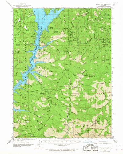 United States Geological Survey Schell Mountain, CA (1967, 62500-Scale) digital map