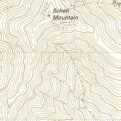 United States Geological Survey Schell Mountain, CA (1982, 24000-Scale) digital map
