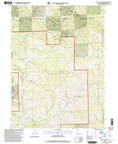 United States Geological Survey Schell Mountain, CA (1998, 24000-Scale) digital map
