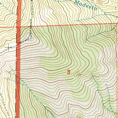 United States Geological Survey Schell Mountain, CA (1998, 24000-Scale) digital map