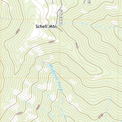 United States Geological Survey Schell Mountain, CA (2018, 24000-Scale) digital map