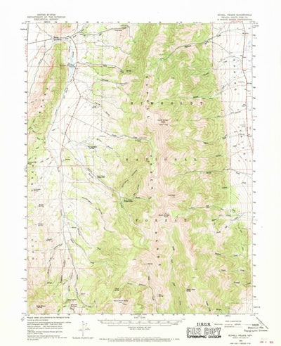 United States Geological Survey Schell Peaks, NV (1959, 62500-Scale) digital map