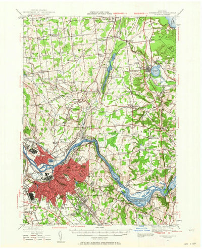 United States Geological Survey Schenectady, NY (1947, 62500-Scale) digital map