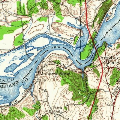 United States Geological Survey Schenectady, NY (1947, 62500-Scale) digital map