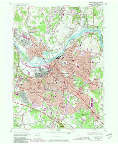 United States Geological Survey Schenectady, NY (1954, 24000-Scale) digital map