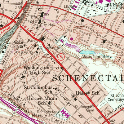 United States Geological Survey Schenectady, NY (1954, 24000-Scale) digital map