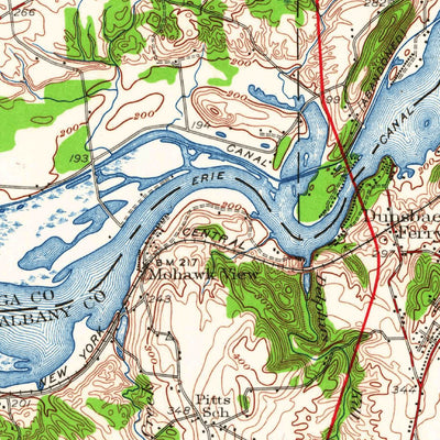 United States Geological Survey Schenectady, NY (1954, 62500-Scale) digital map