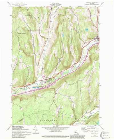 United States Geological Survey Schenevus, NY (1943, 24000-Scale) digital map