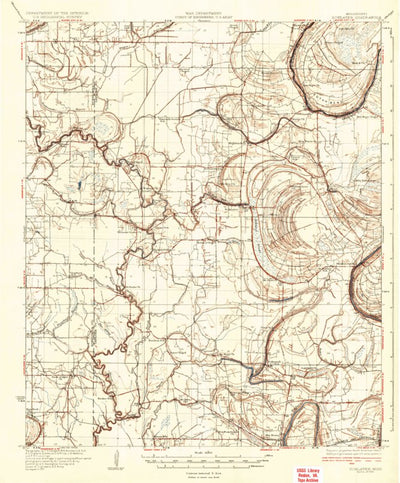 United States Geological Survey Schlater, MS (1934, 62500-Scale) digital map
