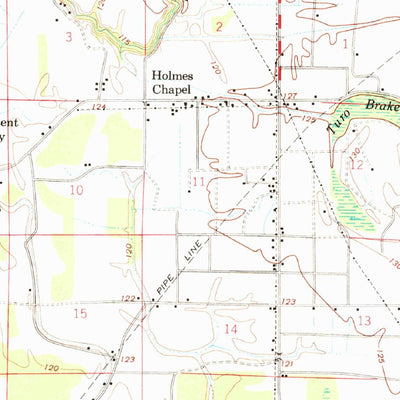 United States Geological Survey Schlater, MS (1961, 62500-Scale) digital map