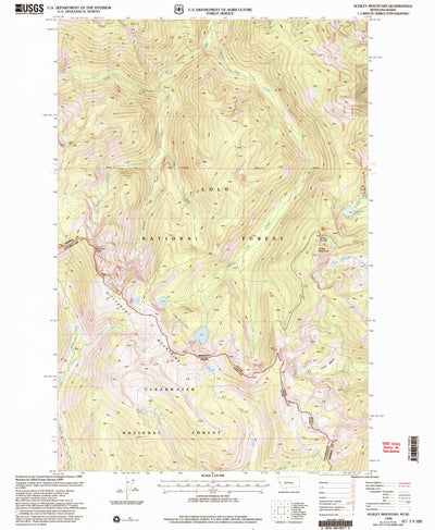 United States Geological Survey Schley Mountain, MT-ID (1999, 24000-Scale) digital map