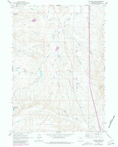 United States Geological Survey Schlicht Draw, WY (1961, 24000-Scale) digital map