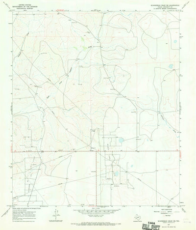 United States Geological Survey Schneeman Draw NE, TX (1967, 24000-Scale) digital map