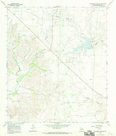 United States Geological Survey Schneeman Draw SE, TX (1967, 24000-Scale) digital map