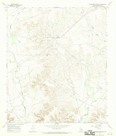 United States Geological Survey Schneeman Draw SW, TX (1967, 24000-Scale) digital map
