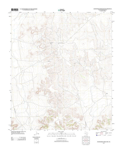 United States Geological Survey Schneeman Draw SW, TX (2012, 24000-Scale) digital map