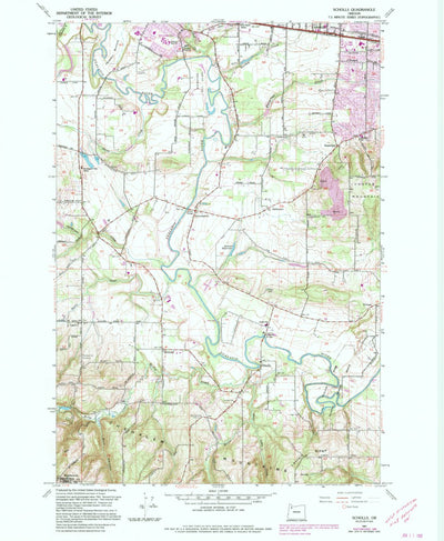 United States Geological Survey Scholls, OR (1961, 24000-Scale) digital map