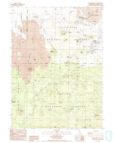 United States Geological Survey Schonchin Butte, CA (1988, 24000-Scale) digital map