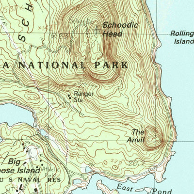 United States Geological Survey Schoodic Head, ME (1984, 24000-Scale) digital map