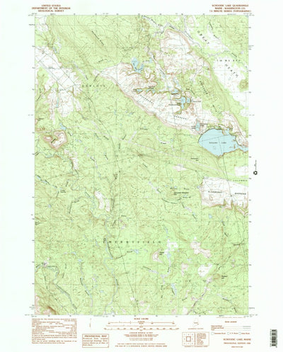 United States Geological Survey Schoodic Lake, ME (1984, 24000-Scale) digital map