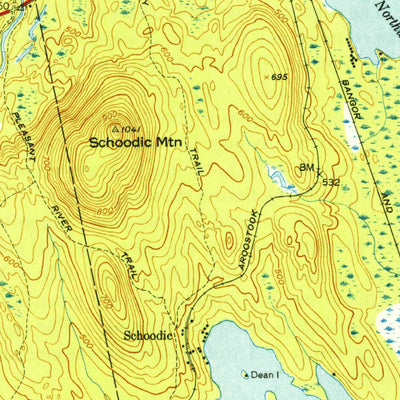 United States Geological Survey Schoodic, ME (1949, 62500-Scale) digital map