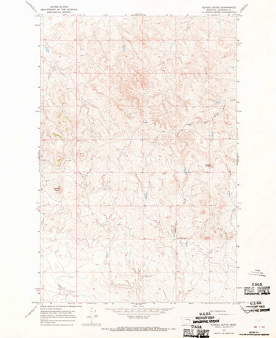 United States Geological Survey School Butte, MT (1965, 24000-Scale) digital map