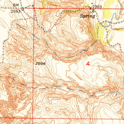 United States Geological Survey School Section Butte, SD (1951, 24000-Scale) digital map