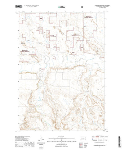 United States Geological Survey School Section Butte, SD (2021, 24000-Scale) digital map