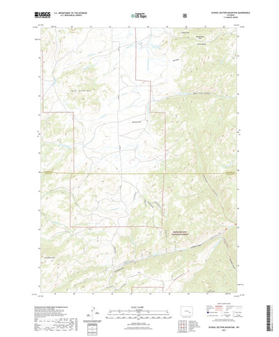 United States Geological Survey School Section Mountain, WY (2021, 24000-Scale) digital map