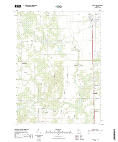 United States Geological Survey Schoolcraft, MI (2019, 24000-Scale) digital map