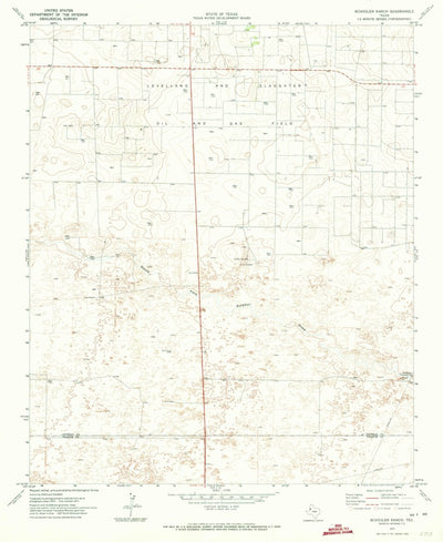 United States Geological Survey Schooler Ranch, TX (1971, 24000-Scale) digital map