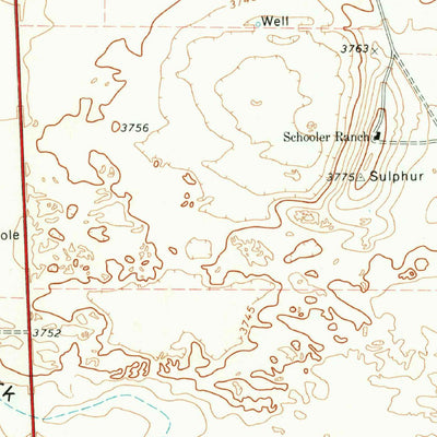 United States Geological Survey Schooler Ranch, TX (1971, 24000-Scale) digital map