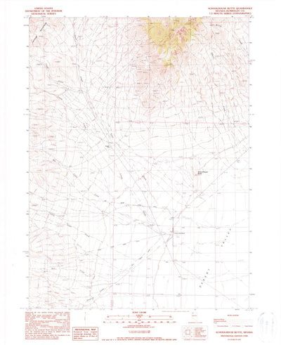 United States Geological Survey Schoolhouse Butte, NV (1990, 24000-Scale) digital map