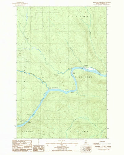 United States Geological Survey Schoolhouse Rapids, ME (1987, 24000-Scale) digital map