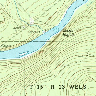 United States Geological Survey Schoolhouse Rapids, ME (1987, 24000-Scale) digital map