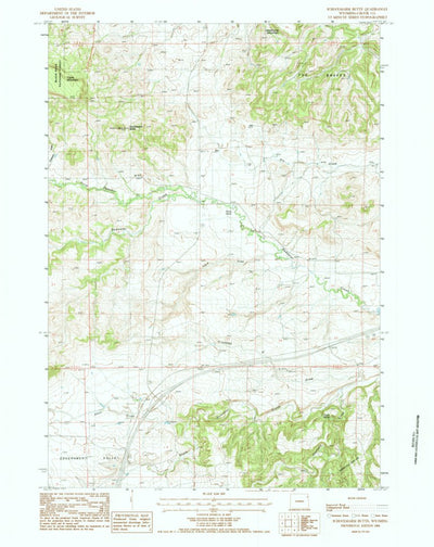 United States Geological Survey Schoolmarm Butte, WY (1984, 24000-Scale) digital map