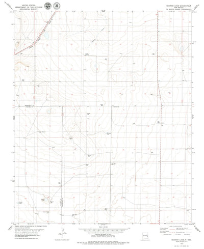 United States Geological Survey Schram Lake, NM (1979, 24000-Scale) digital map