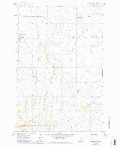 United States Geological Survey Schrammeck Lake, MT (1961, 24000-Scale) digital map