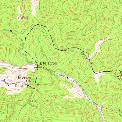 United States Geological Survey Schultz, WV (1961, 24000-Scale) digital map