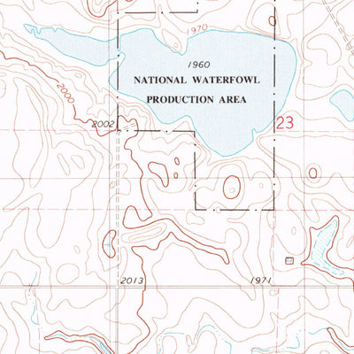 United States Geological Survey Schumacher Lake NE, SD-ND (1978, 24000-Scale) digital map