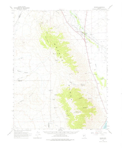 United States Geological Survey Schurz, NV (1964, 62500-Scale) digital map