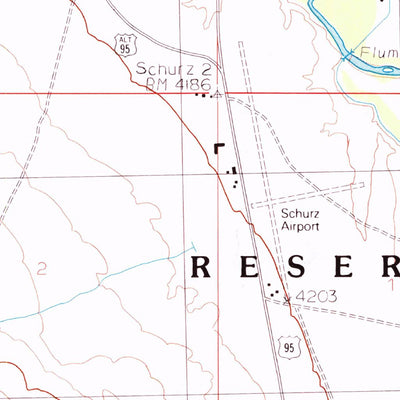 United States Geological Survey Schurz, NV (1988, 24000-Scale) digital map