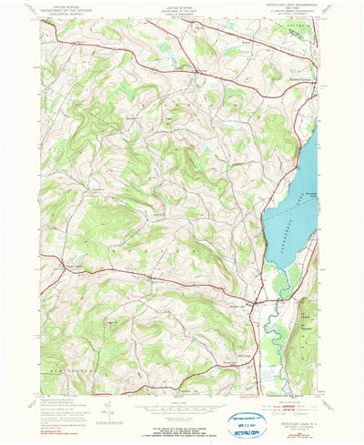 United States Geological Survey Schuyler Lake, NY (1943, 24000-Scale) digital map
