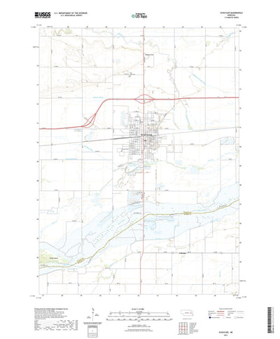 United States Geological Survey Schuyler, NE (2021, 24000-Scale) digital map