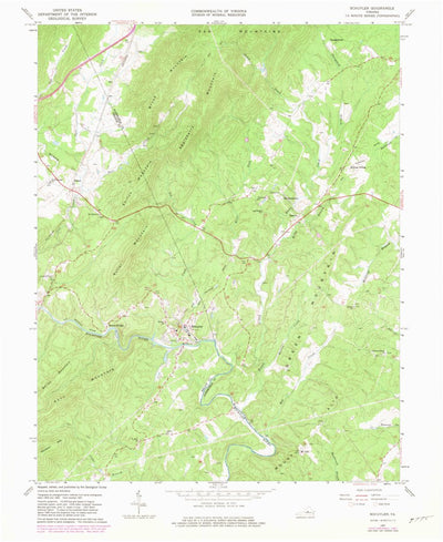United States Geological Survey Schuyler, VA (1967, 24000-Scale) digital map