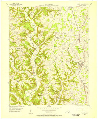 United States Geological Survey Science Hill, KY (1954, 24000-Scale) digital map
